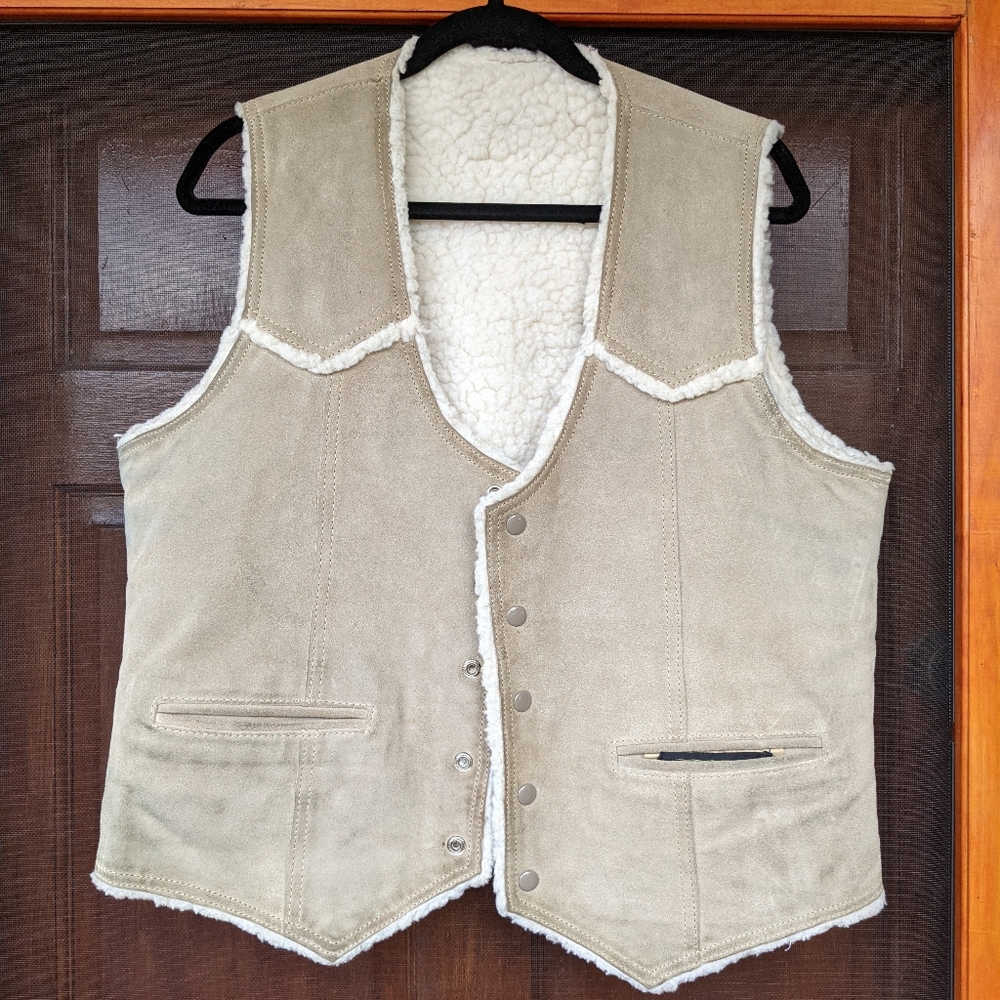 70s Reversible Leather/Sherpa Vest